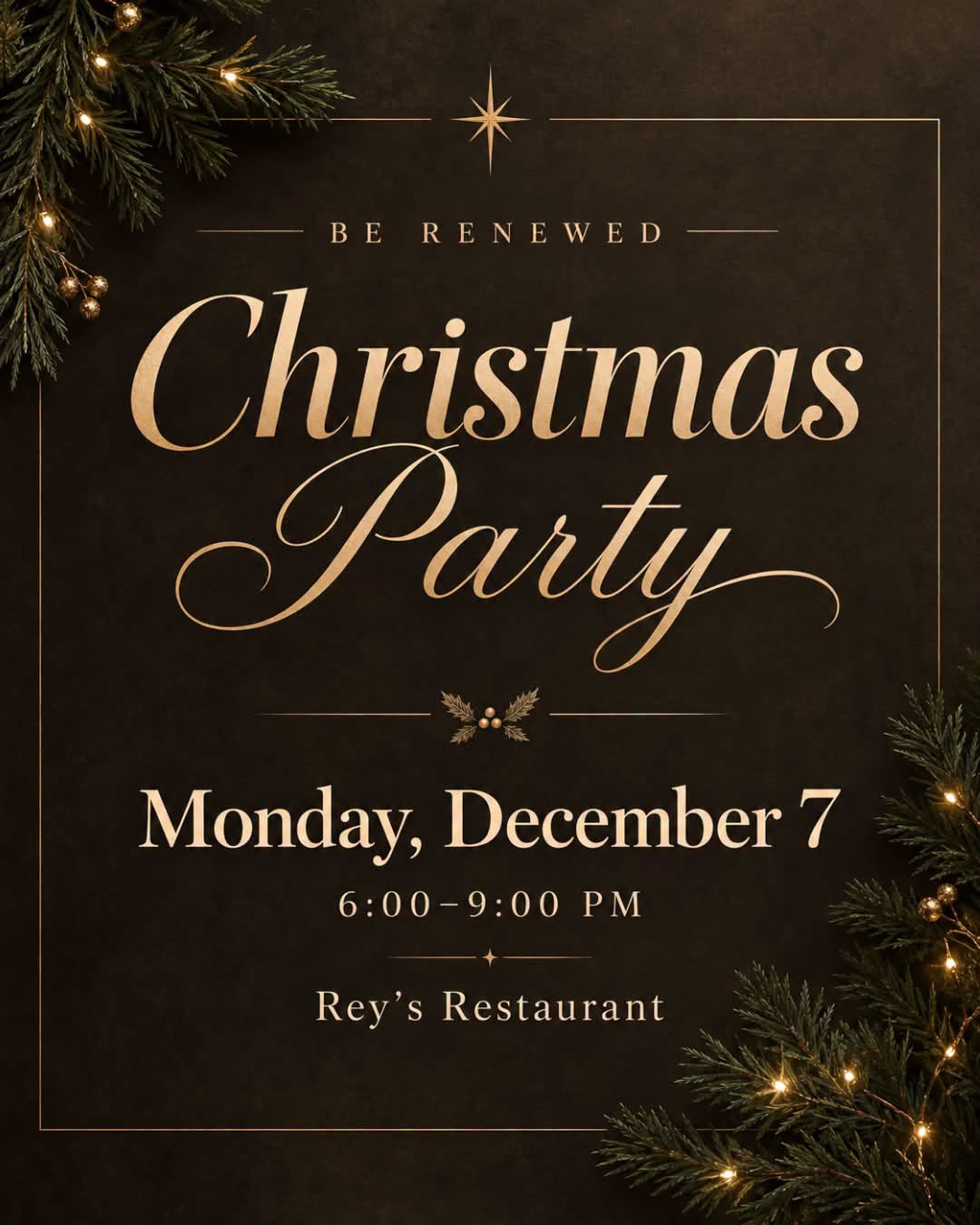 Be Renewed Church Christmas Party 2026